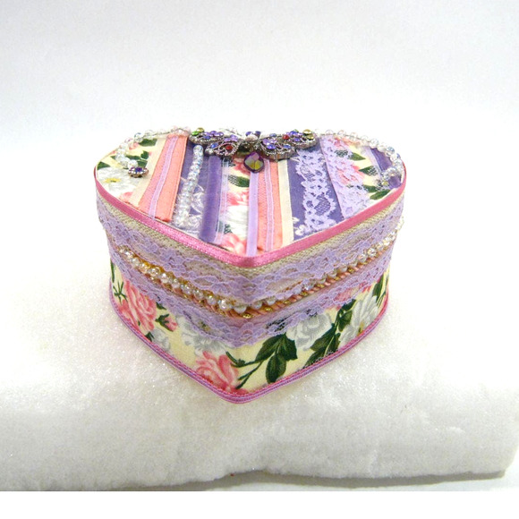 Handcrafted Keepsake Jewelry Trinket Mementos Storage Box Journal + Potpourri - Picture 3 of 9